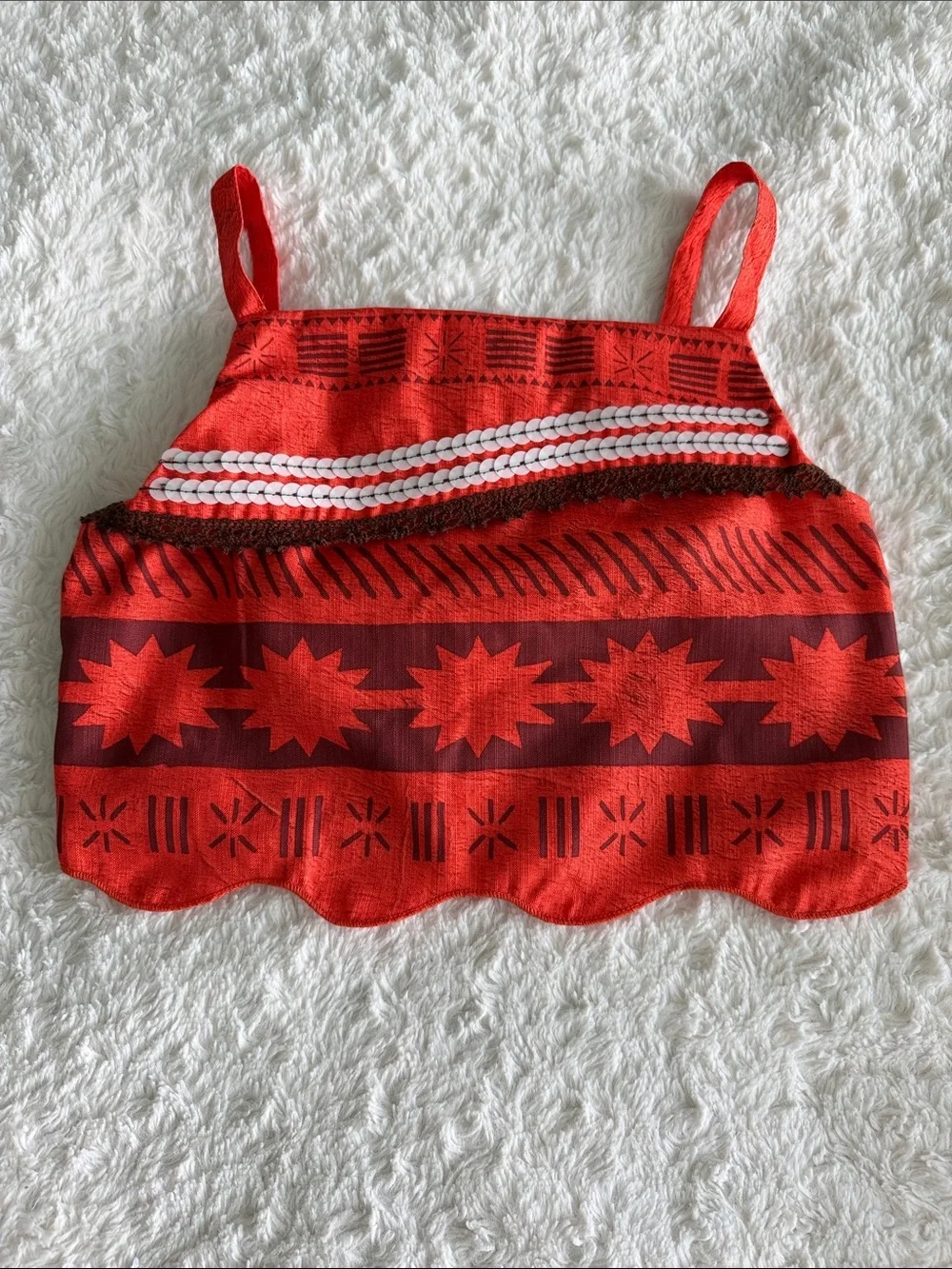 Disney Store girls size 9-19 Moana 3 piece costume shirt skirt sash like new